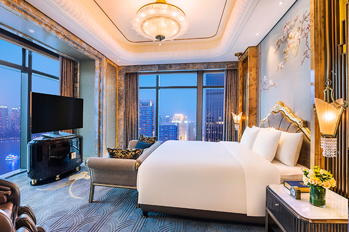 Wanda Reign on the Bund hotel interior design in Shanghai, China